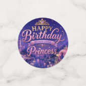 Confettis pour fête d'anniversaire de princesse (Petit recto)