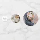 Confettis pour réception de mariage Citrons & Rose (Derrière)