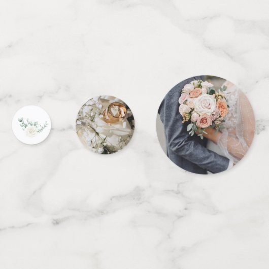 Confettis pour réception de mariage Citrons & Rose (Derrière)