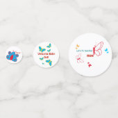 Confettis pour table en forme de papillon (Devant)