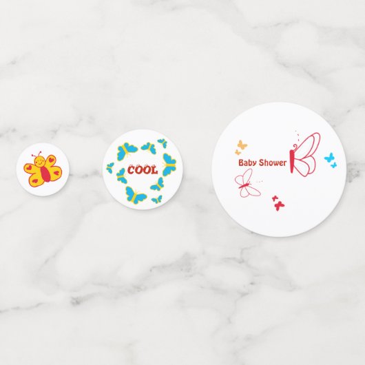 Confettis pour table en forme de papillon (Derrière)