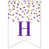 Confettis pourpres d'or de bannière de joyeux (Deuxième drapeau)