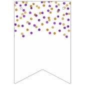 Confettis pourpres d'or de bannière de joyeux (Premier drapeau)
