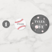 Confettis Premier Anniversaire Baseball Chalkboard Anniversa (Derrière)