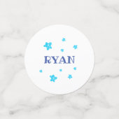 Confettis Premier anniversaire Blue Photo fête d'anniversair (Petit recto)