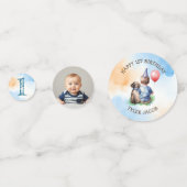 Confettis Premier anniversaire du garçon personnalisé | Modè (Devant)