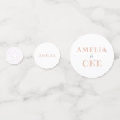 Confettis Premier anniversaire fille bébé fille photo Annive (Derrière)