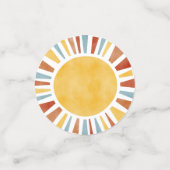 Confettis Premier Voyage Autour Du Soleil Invitation (Petit recto)