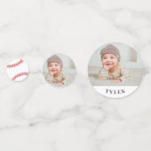 Confettis Première fête d'anniversaire de baseball (Devant)