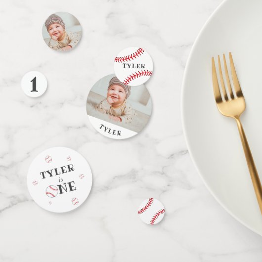 Confettis Première fête d'anniversaire de baseball (Groupe)