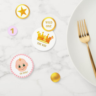 Confettis Première fête d'anniversaire de bébé et étoile dor