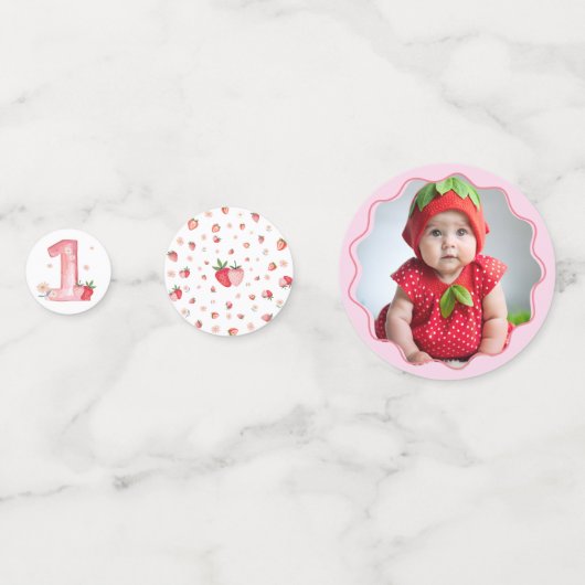 Confettis Première table de baies de fraises (Devant)