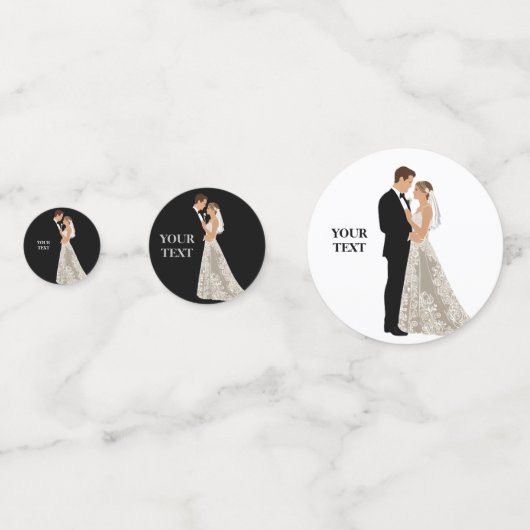 Confettis Présentation du Mariage d'invitation que vous pouv (Devant)