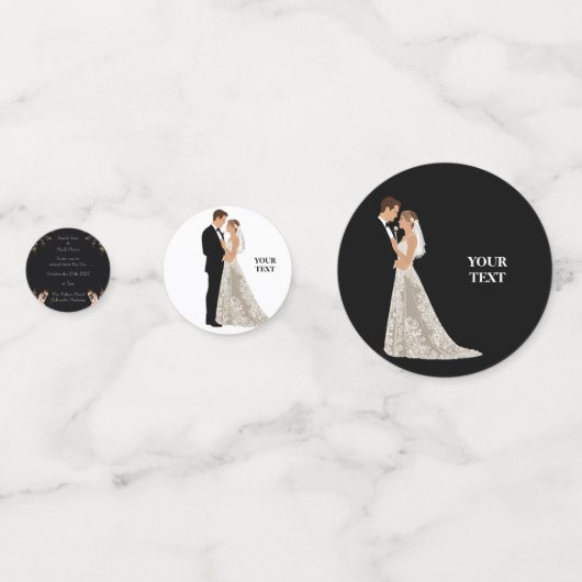 Confettis Présentation du Mariage d'invitation que vous pouv (Derrière)