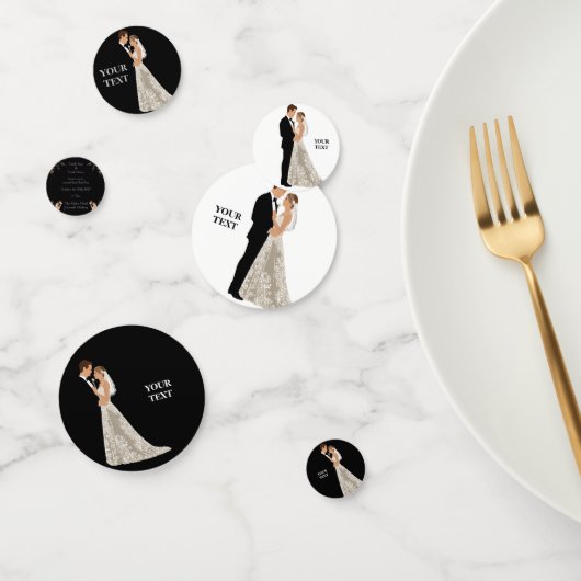 Confettis Présentation du Mariage d'invitation que vous pouv (Groupe)