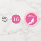 Confettis Princesse 16e anniversaire en or rose (Devant)