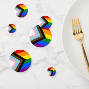 Confettis Progress Rainbow Flag Confetti, fête, LGBTQ