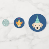 Confettis Puppée Party, bleu et vert (Derrière)