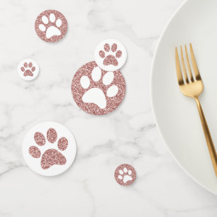 Confettis Puppy Kitty Animal Track rose Empreinte de patte r