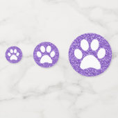 Confettis Puppy Kitty Empreintes de pattes pourpres Parties  (Devant)