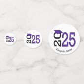 Confettis Purple et Noir 2025 Graduation (Devant)