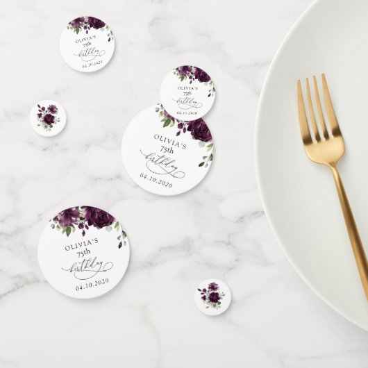 Confettis Purple Flowers, Plum Flowers, Boho, Birthday (Groupe)