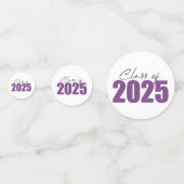 Confettis Purple Glitter Classe de 2025 (Devant)