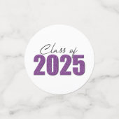 Confettis Purple Glitter Classe de 2025 (Petit recto)