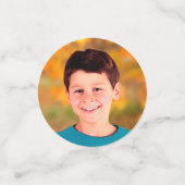 Confettis Purple Photo Bar Mitzvah Silver Foil Aquarelle (Petit recto)