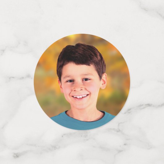 Confettis Purple Photo Bar Mitzvah Silver Foil Aquarelle (Petit recto)