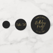 Confettis Quatre-vingt-cinq | Gold & Black 85th Birthday Par (Devant)