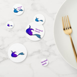 Confettis Queues de sirène de l'équipe de Memaid sur un conf
