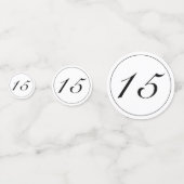 Confettis Quinceañera blanche minimaliste moderne (Devant)