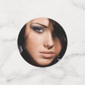 Confettis Quinceanera bordeaux rose or tiara robe photo (Petit recto)