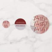 Confettis Quinceanera Elegant rose 15e fête d'anniversaire (Devant)