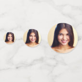 Confettis Quinceanera rouge fleurs de robe blanc (Devant)