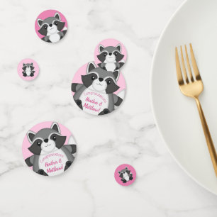 Confettis Raccoon Baby shower rose