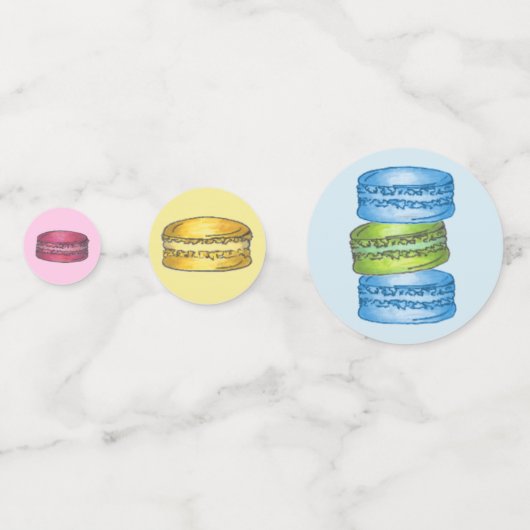 Confettis Rainbow Macaron Cookies Français Pâtisserie Alimen (Derrière)
