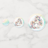 Confettis Rainbow Radiant Pastel Unicorn Party (Devant)