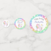 Confettis Rainbow Stars & Magical Unicorn Joyeux anniversair (Devant)