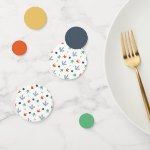 Confettis Rawr Dinosaur Pied Imprimer Tableau d'anniversaire