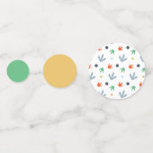 Confettis Rawr Dinosaur Pied Imprimer Tableau d'anniversaire (Devant)