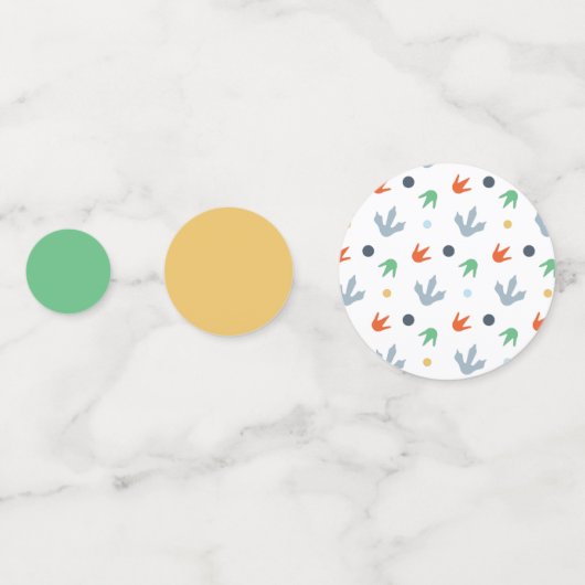 Confettis Rawr Dinosaur Pied Imprimer Tableau d'anniversaire (Devant)