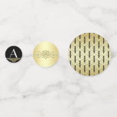 Confettis Réception de mariage Art déco Soirée dîner Gold No (Derrière)