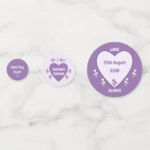 Confettis Réception de mariage Purple et Lilac coeurs table (Derrière)