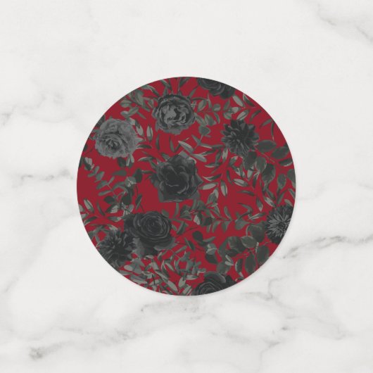 Confettis Red and Black Rose Gothic (Petit recto)