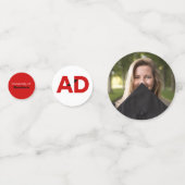 Confettis Red Big Bold Angle-Cut Lettres Graduation (Devant)