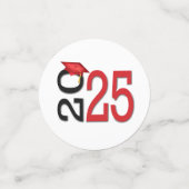 Confettis Red et Black 2025 Graduation (Petit recto)