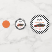 Confettis Red Flame Race Car Ready Set Go Baby shower (Derrière)