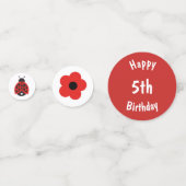 Confettis Red Ladybug Girl Anniversaire (Derrière)